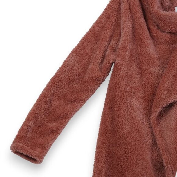 Bobeau Womens Cardigan Sweater Size S Pink Cozycore Weekend Snap Waterfall FLAW - Picture 7 of 14